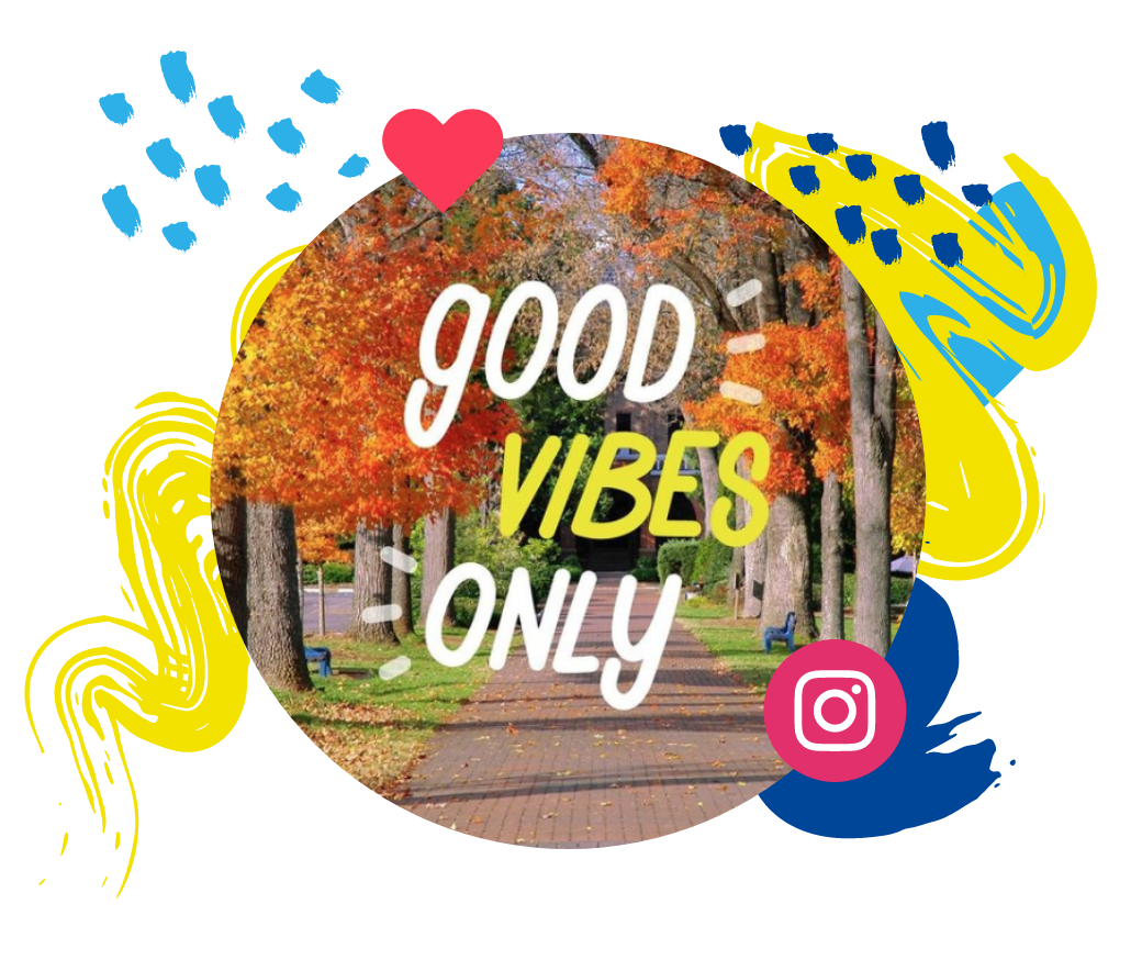Good vibes only with fun colors and Instagram